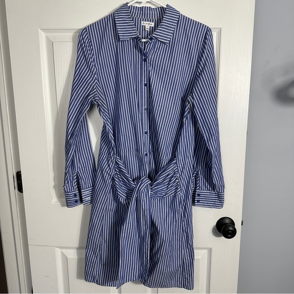 Love, Fire faux wrap shirtdress, size L, button down, office, casual, date - Picture 1 of 10
